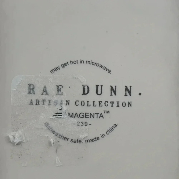 RAE DUNN pet/cat food bowl/water bowl blue ceramic dish “SLURP” - Picture 6 of 6